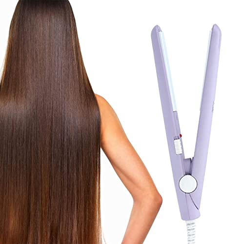 Mini Ceramic Hair Curler & Straightener - 2 in 1 Travel Flat Iron