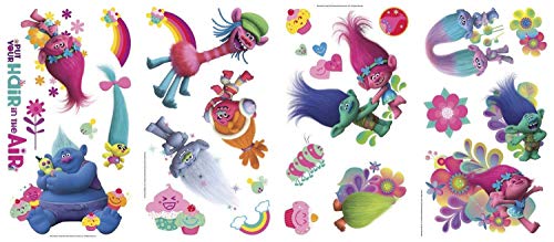 Trolls Peel and Stick Wall Decals - 24 Easy Apply Designs