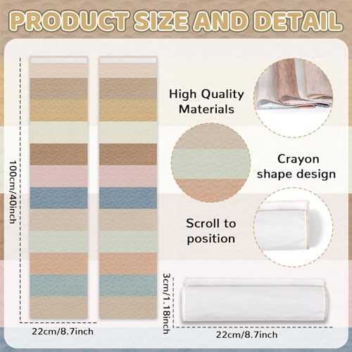 Boho Stripes Classroom Curtains - 2-Piece Door Window Set