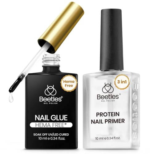 Beetles HEMA-Free Nail Glue & Protein Primer Set, 2x10ml