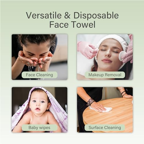 Unifree X-Large Facial Towels - 50 Count Soft Disposable Wipes