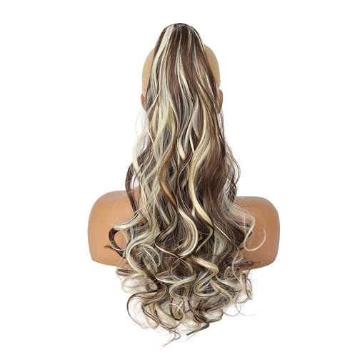 30-Inch Wavy Ponytail Extension with Claw Clip - Synthetic Hairpiece