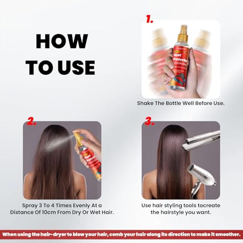 Luxfume Heat Protection Spray for Hair - Smooths & Hydrates