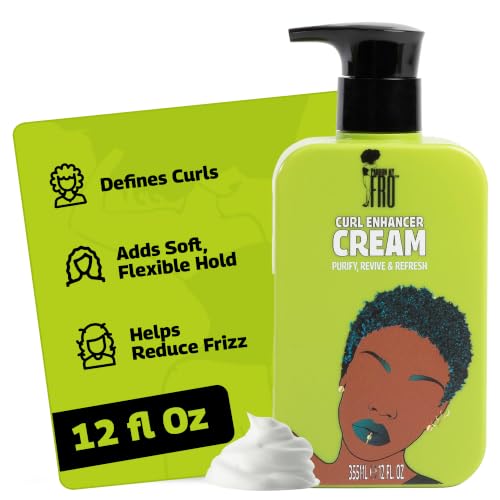 Pardon My Fro Curl Enhancing Cream 12 Fl Oz - Hydrating, Frizz Control for Defined & Bouncy Curls