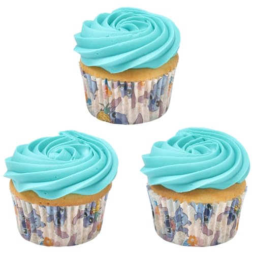 Disney Stitch Cupcake Liners - 48 Greaseproof Baking Cups, 1.8"
