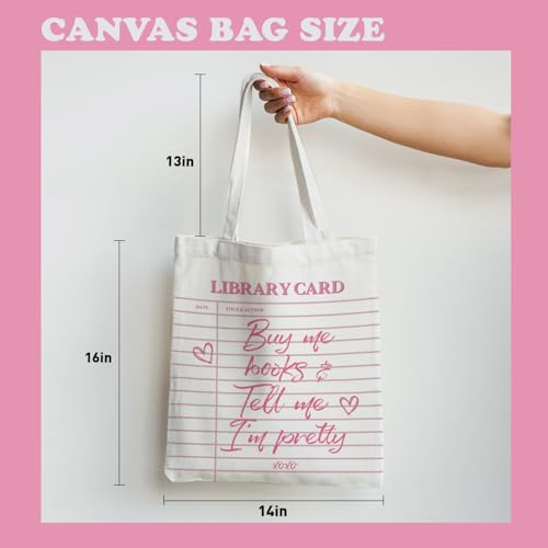 Library Card Canvas Tote Bag for Book Lovers - Perfect Gift