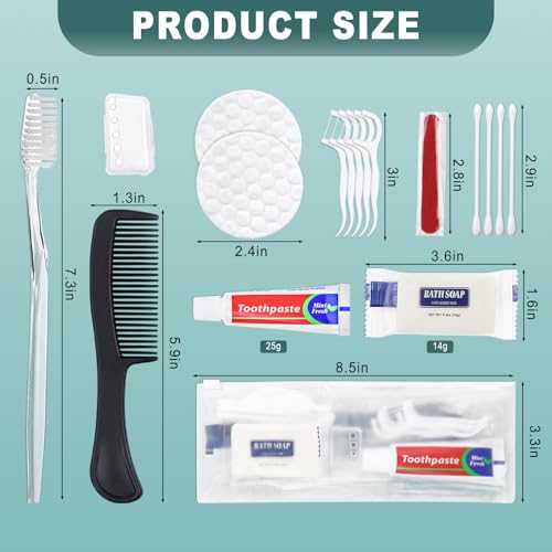 5 Sets Personal Hygiene Kit - Disposable Toothbrush, Toothpaste, Soap & Floss