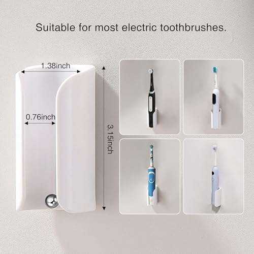 HAVICATO Electric Toothbrush Holder - Wall-Mounted Organizer, Pack of 2