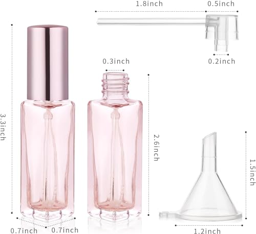 4-Pack 10ml Refillable Travel Perfume Bottles – Leak-Proof Glass Atomizers