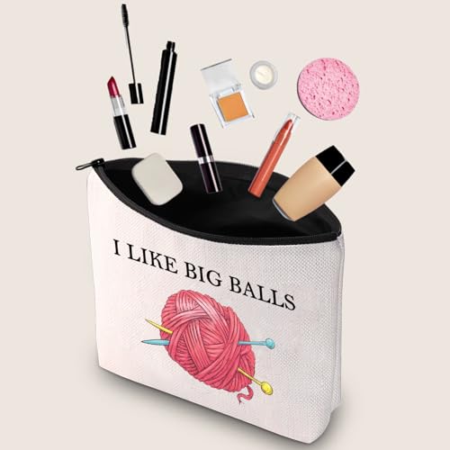 I Like Big Balls Knitting Project Bag - Funny Crochet Supply Organizer
