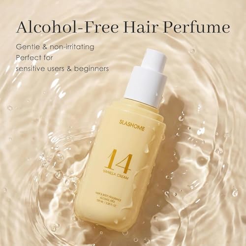 Slashome Vanilla Cream Hair & Body Perfume Mist, Alcohol-Free 100ml