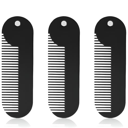 Portable Metal Beard Comb - Lightweight Zinc Alloy Pocket Grooming Tool