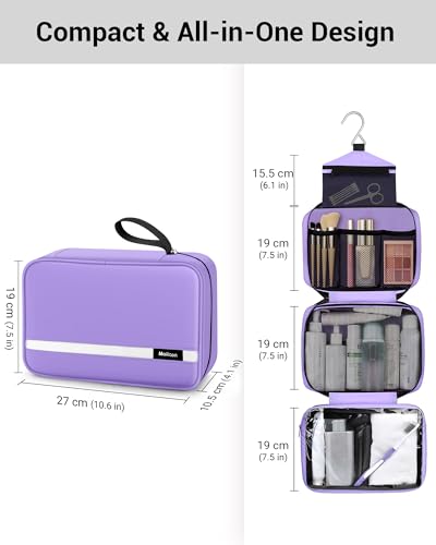 Maliton Hanging Travel Toiletry Bag - Waterproof Hygiene Organizer