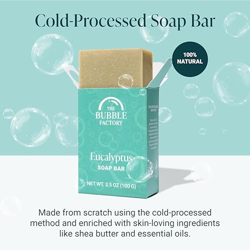 Eucalyptus Handmade Vegan Natural Bath & Body Soap Bar - 3 Pack, 3.5oz Each