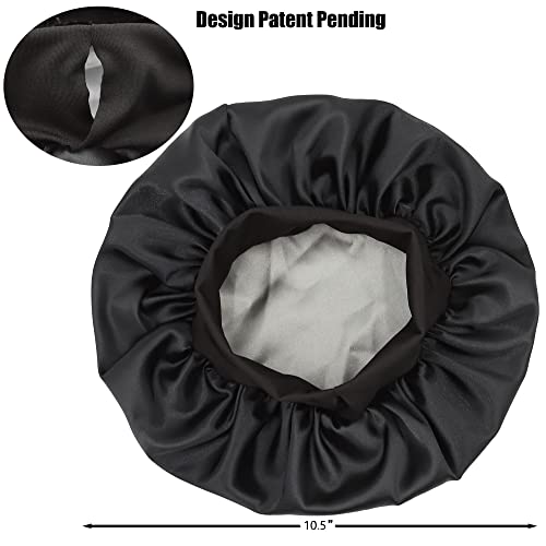 SENGTERM Kids Satin Bonnet, Double Layer Wide Band Sleep Cap for Toddlers