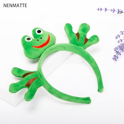 NENMATTE N1 Green Frog Headbands for Women & Girls, Animal Costume Hair Accessories