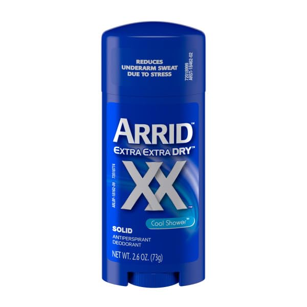 Arrid Extra Extra Dry Antiperspirant Deodorant, Cool Shower, 2.6 oz (Pack of 2)