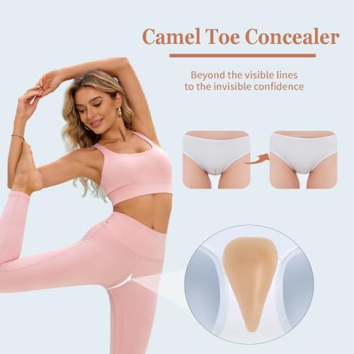 Majurphy 3-Pack Silicone Camel Toe Concealer Pads - Reusable Seamless Inserts for Swimwear & Bikinis