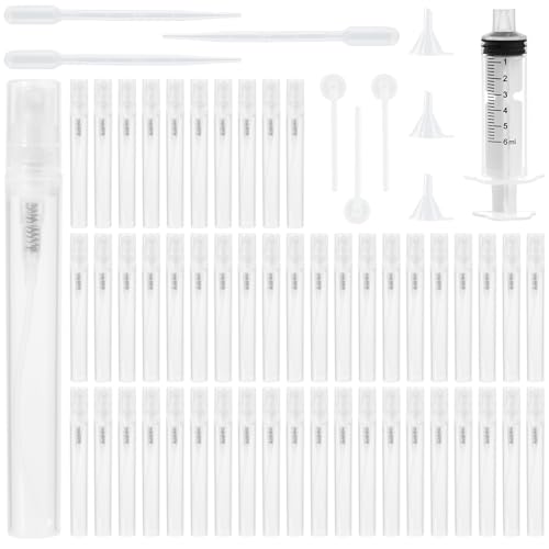 50Pcs 5ml Mini Spray Bottles - Refillable Perfume Atomizer Set with Tools