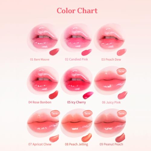 MACQUEEN NEWYORK Dewy Water Glow Lip Tint - #01 Bare Mauve, Hydrating Stain