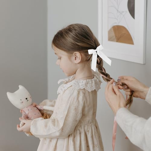 12pcs Kids & Women Ponytail Hair Bows Ribbon Cheerleading Hair Accessories