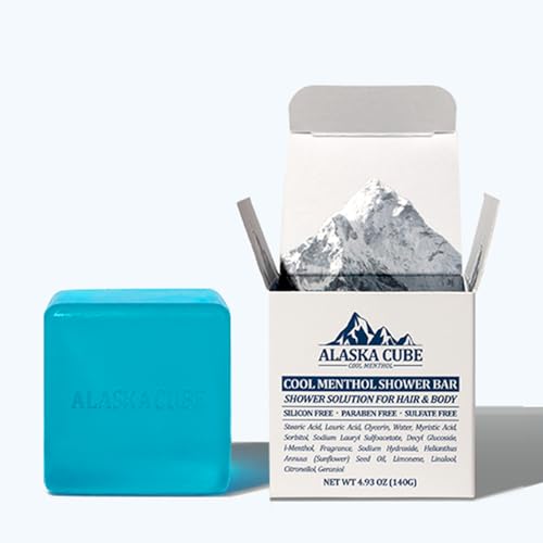 Alaskacube 3% Menthol Cooling Soap Bar - Refreshing 3-in-1 Body Wash