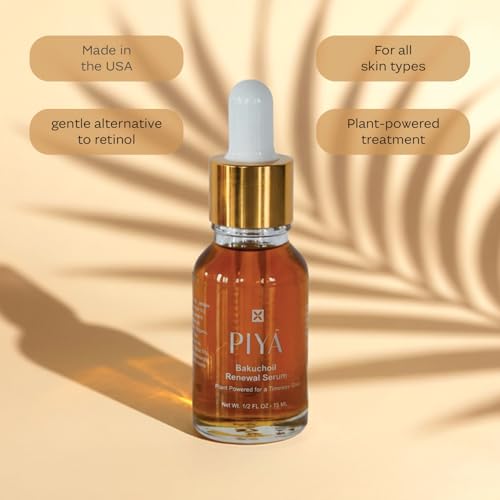 PIYA Bakuchiol Renewal Face Serum - Natural Retinol Alternative for Sensitive Skin
