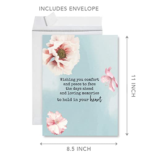 Jumbo Sympathy Card with Envelope - Sorry for Your Loss 8.5x11