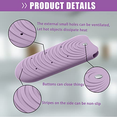 Huakaile Purple Heat Insulating Silicone Travel Mat for Hair Styling Tools
