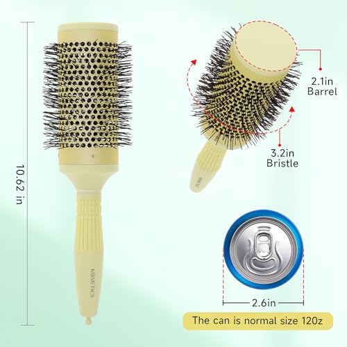 KISMETICS 2.1" Large Round Hair Brush - Ceramic Ion Vented Blowout Brush