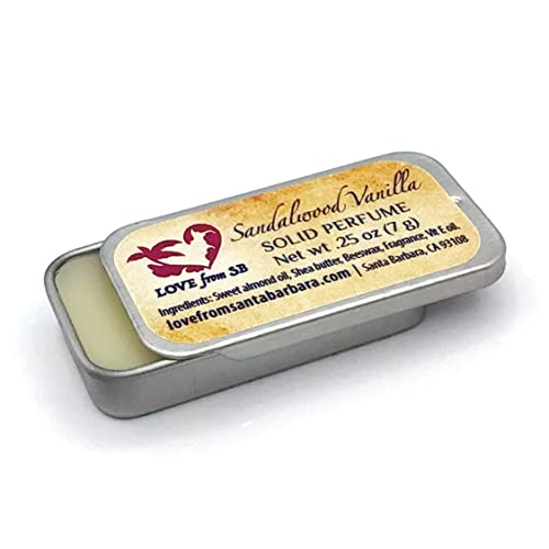 Love from Santa Barbara Sandalwood Vanilla Solid Perfume - Travel Friendly
