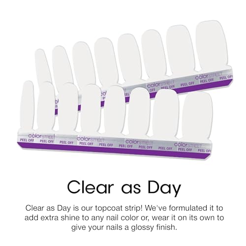 Color Street Clear as Day Double-Ended Nail Polish Strips - 32 Pieces