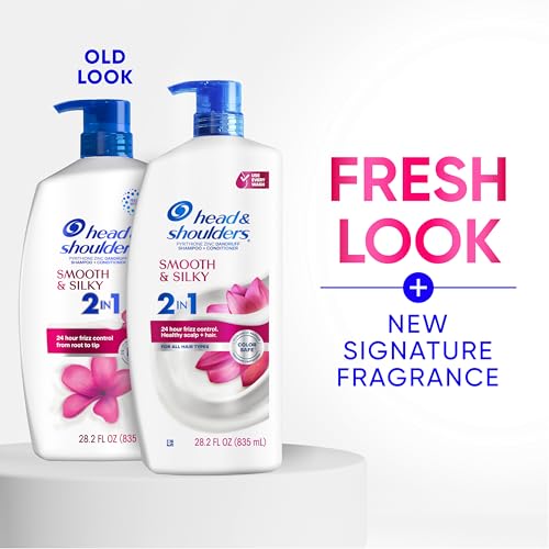 Head & Shoulders Smooth & Silky 2-in-1 Anti-Dandruff Shampoo, 28.2 Fl Oz