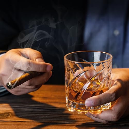 PARACITY Old Fashioned Whiskey Glasses Set of 2 - Durable Rocks Glassware for Bourbon & Cocktails