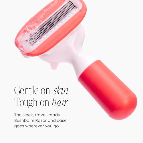 Bushbalm Travel Razor - Watermelon Sugar Pink with Glide Head