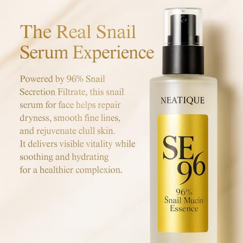 Neatique 96% Snail Mucin Power Essence - 120ml Hydrating Face Serum