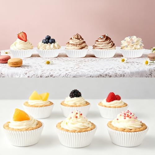1000 Mini Unbleached Paper Cupcake Liners - 2 Inch Baking Cups