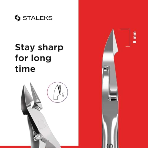 Staleks Classic 8mm Cuticle Nippers - Stainless Steel Precision Trimmer