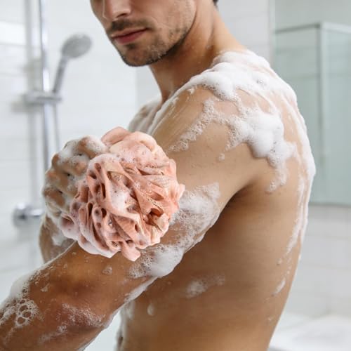 Large Bath Loofah Sponge Set 6x 75g Exfoliating Body Scrubbers for Shower