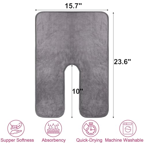 DEAYOU 6 Pack Microfiber Face Towels for Spa & Esthetician Use, U-Shaped Facial Towels
