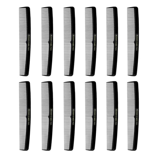 Allegro Combs #415 Professional Barber Comb Set - 12 Piece Hair Styling Kit