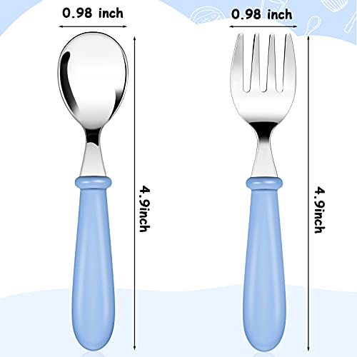 Honeydak 12-Piece Stainless Steel Toddler Utensil Set - Forks & Spoons