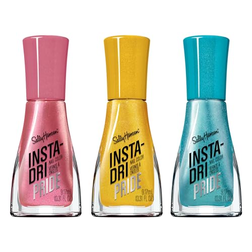 Sally Hansen Insta-Dri Pride Nail Polish Set - Pansexual Trio 3-Pack