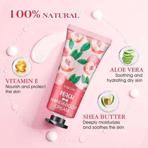VISCOO 7 Pack Mini Hand Cream Gift Set for Women - Moisturizing Travel Size