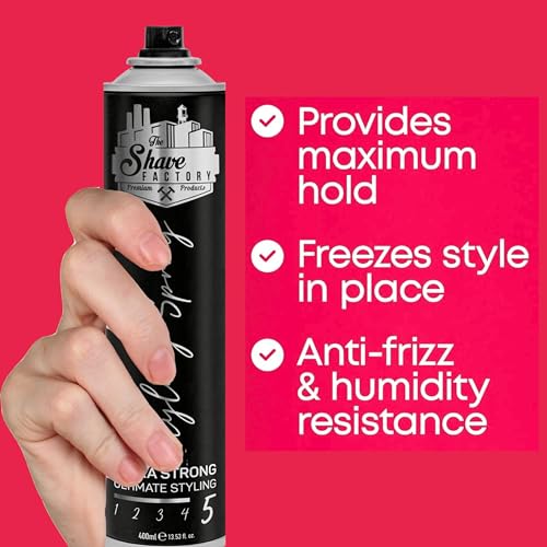 The Shave Factory Ultra Strong Styling Spray - Regular Hold 400ml