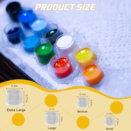 Narkysus 14mm Tattoo Ink Caps - 1000 Pcs Disposable Pigment Cups