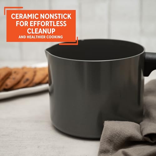 IMUSA 1.3Qt Chef Aluminum Ceramic Mug - Gray Nonstick Design
