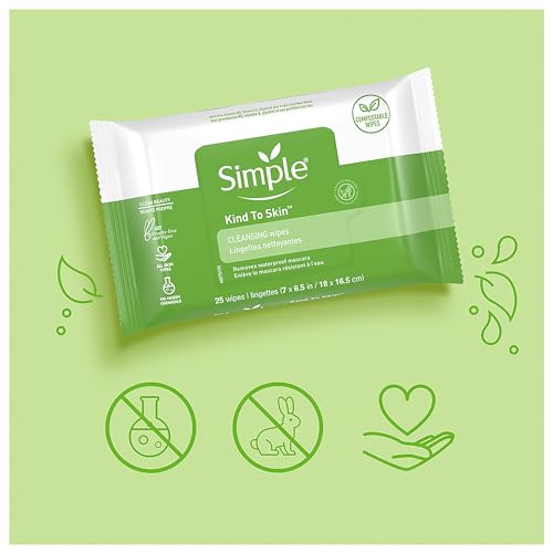 Simple Kind to Skin Cleansing Makeup Remover Wipes - Vegan & Gentle