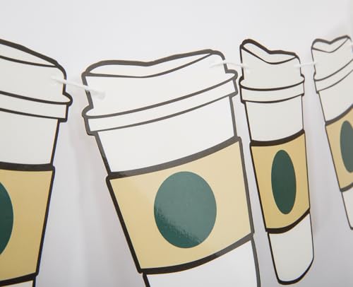 Coffee Birthday Party Banner - Festive Cafe Decorations