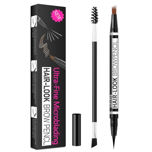 MAVENI 2-in-1 Waterproof Microblading Eyebrow Pencil Light Brown - Precise & Long-Lasting